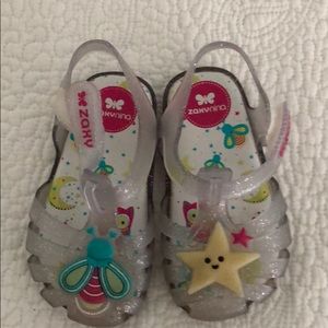 Zaxy jelly shoes for a girl. Glow in the dark!